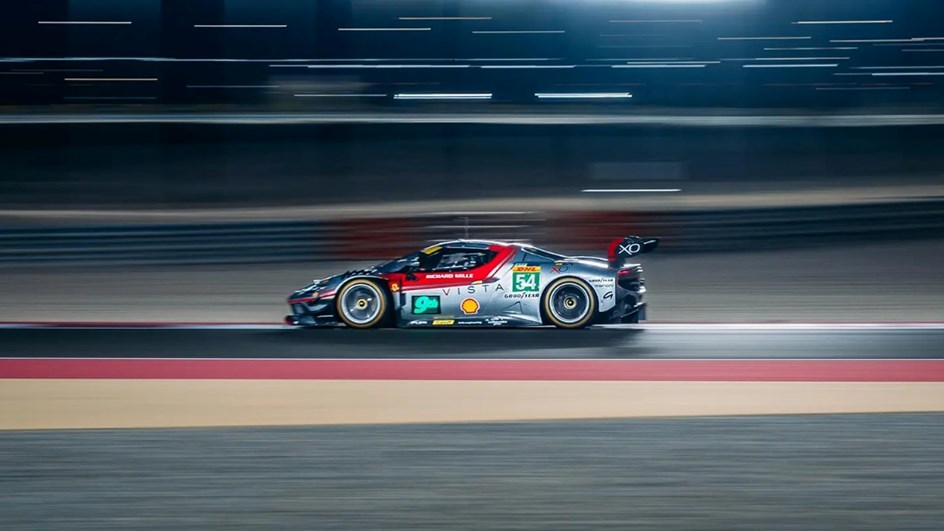 A Vista Car driving on the track