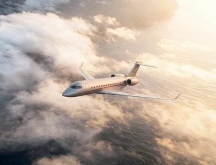 Vista Global 800 in mid flight