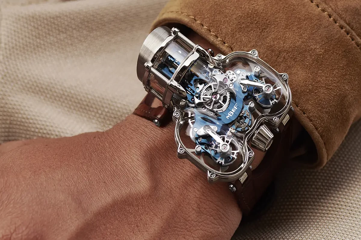 A watch on the wrist