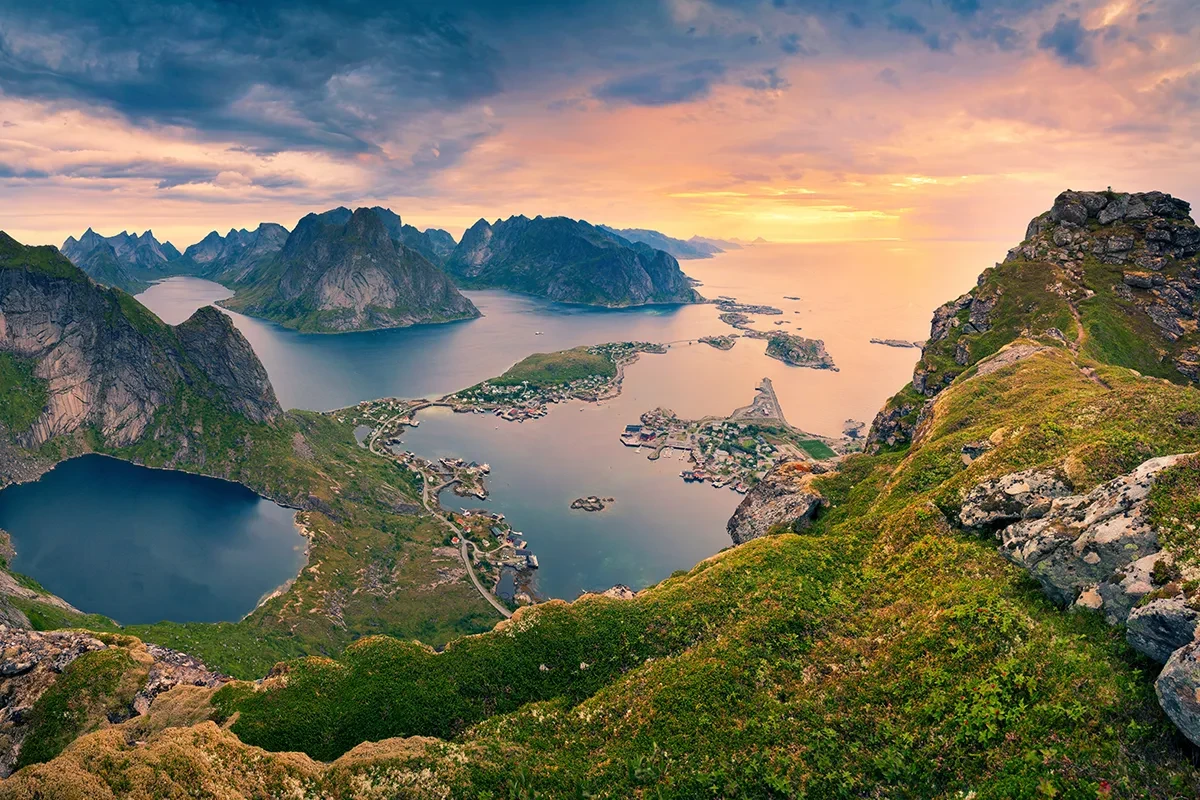 A Norwegian Village by the sea