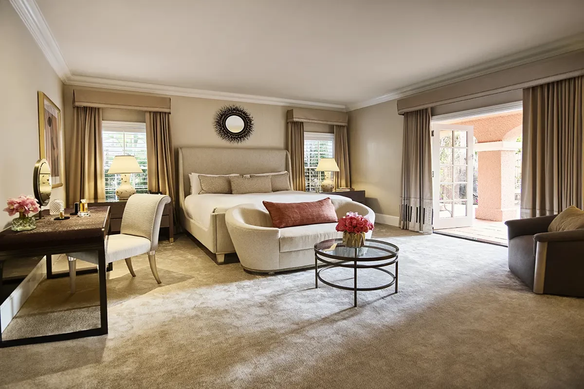 The Guestroom in Bungalow 1a at Beverly hills hotel 